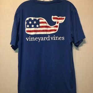 vineyard vines american flag shirt Sz L